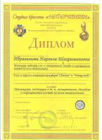 Сертификат сотрудника Ибрагимова Н.Ш.